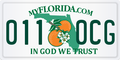 FL license plate 0110CG