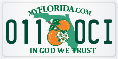 FL license plate 0110CI