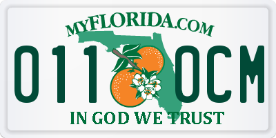 FL license plate 0110CM