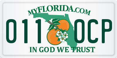 FL license plate 0110CP