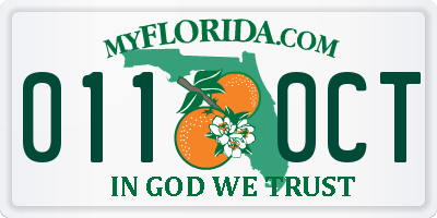 FL license plate 0110CT