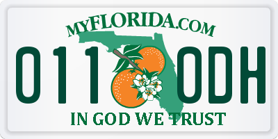 FL license plate 0110DH