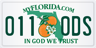 FL license plate 0110DS