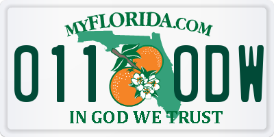 FL license plate 0110DW