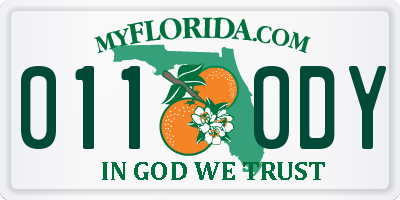 FL license plate 0110DY