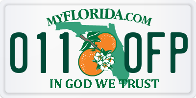 FL license plate 0110FP
