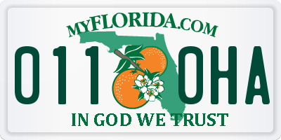 FL license plate 0110HA