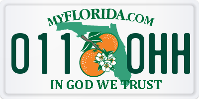 FL license plate 0110HH