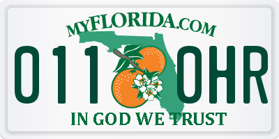 FL license plate 0110HR