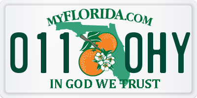 FL license plate 0110HY