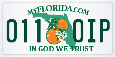 FL license plate 0110IP