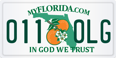 FL license plate 0110LG
