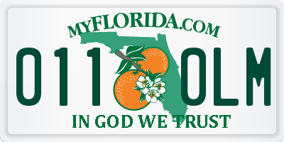 FL license plate 0110LM