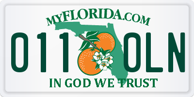 FL license plate 0110LN