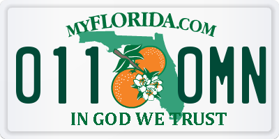 FL license plate 0110MN