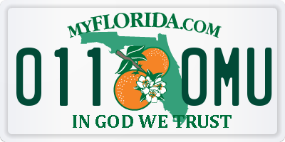 FL license plate 0110MU