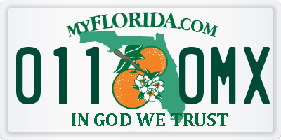 FL license plate 0110MX