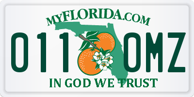 FL license plate 0110MZ