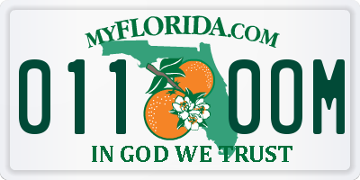 FL license plate 0110OM
