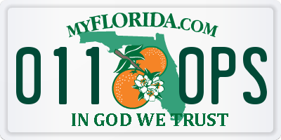 FL license plate 0110PS