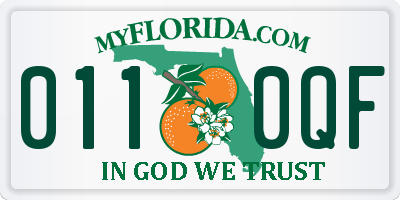 FL license plate 0110QF