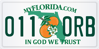 FL license plate 0110RB