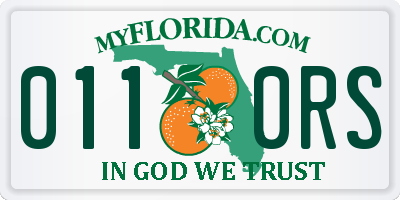 FL license plate 0110RS