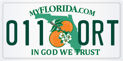 FL license plate 0110RT