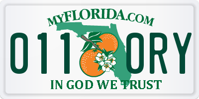 FL license plate 0110RY
