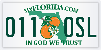 FL license plate 0110SL