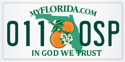 FL license plate 0110SP