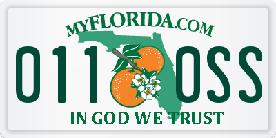 FL license plate 0110SS