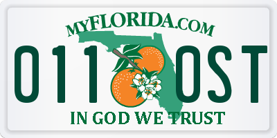 FL license plate 0110ST