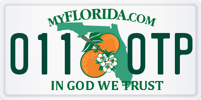 FL license plate 0110TP