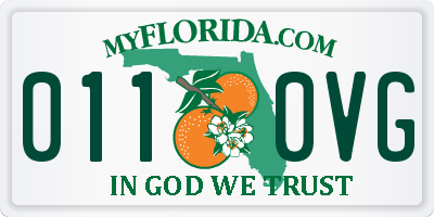 FL license plate 0110VG