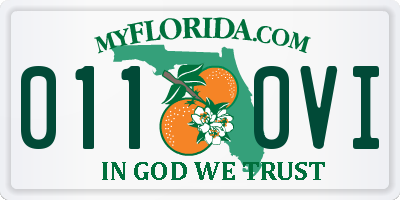 FL license plate 0110VI