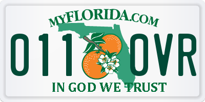 FL license plate 0110VR