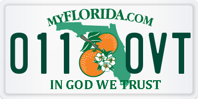FL license plate 0110VT