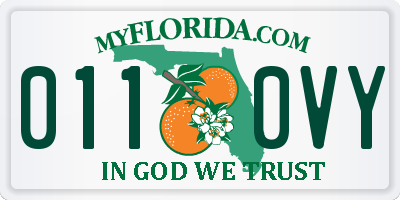 FL license plate 0110VY