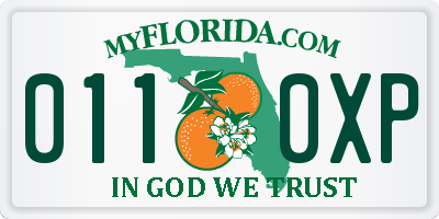FL license plate 0110XP