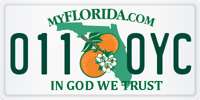 FL license plate 0110YC