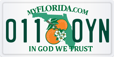 FL license plate 0110YN