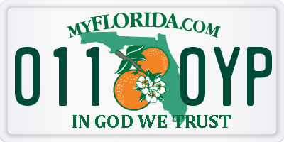 FL license plate 0110YP
