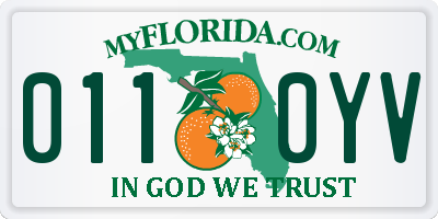 FL license plate 0110YV
