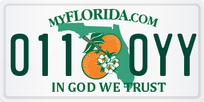 FL license plate 0110YY
