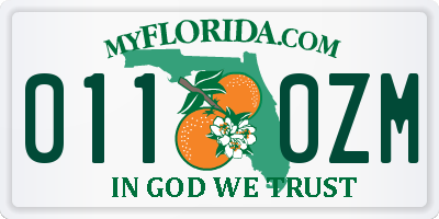 FL license plate 0110ZM