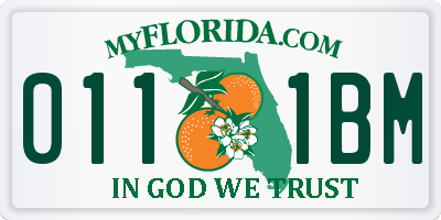 FL license plate 0111BM