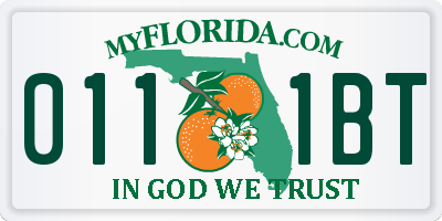 FL license plate 0111BT