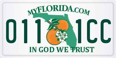 FL license plate 0111CC
