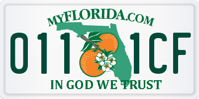 FL license plate 0111CF